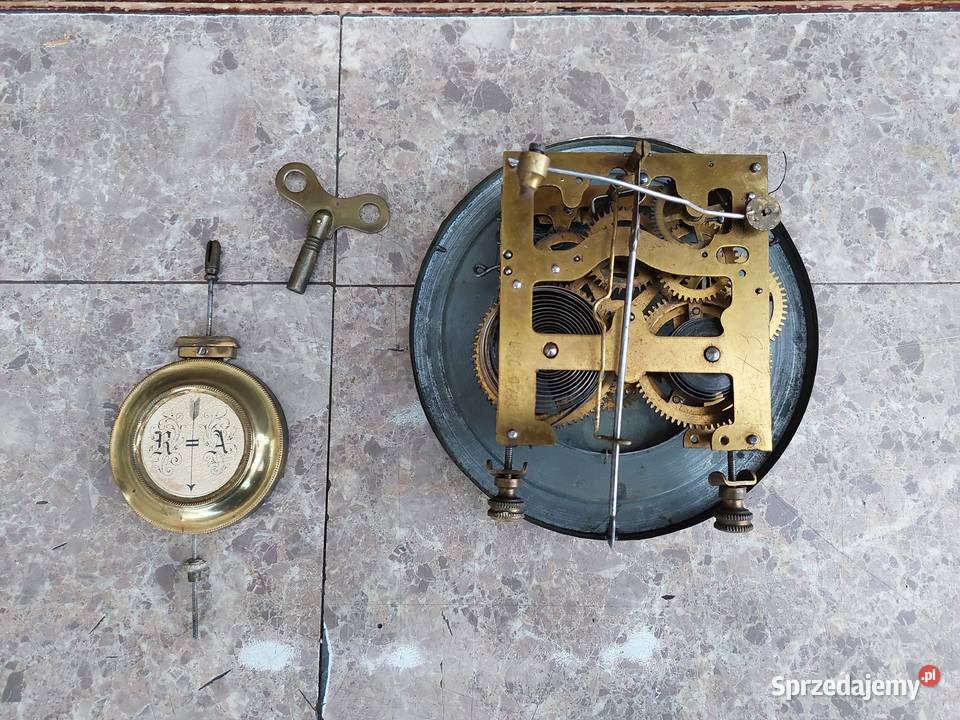 Stary zegar ścienny mały Junghans biało złoty Tczew