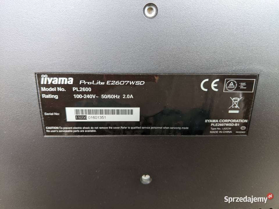 Monitor Iiyama ProLite E2607WSD 26 Warszawa