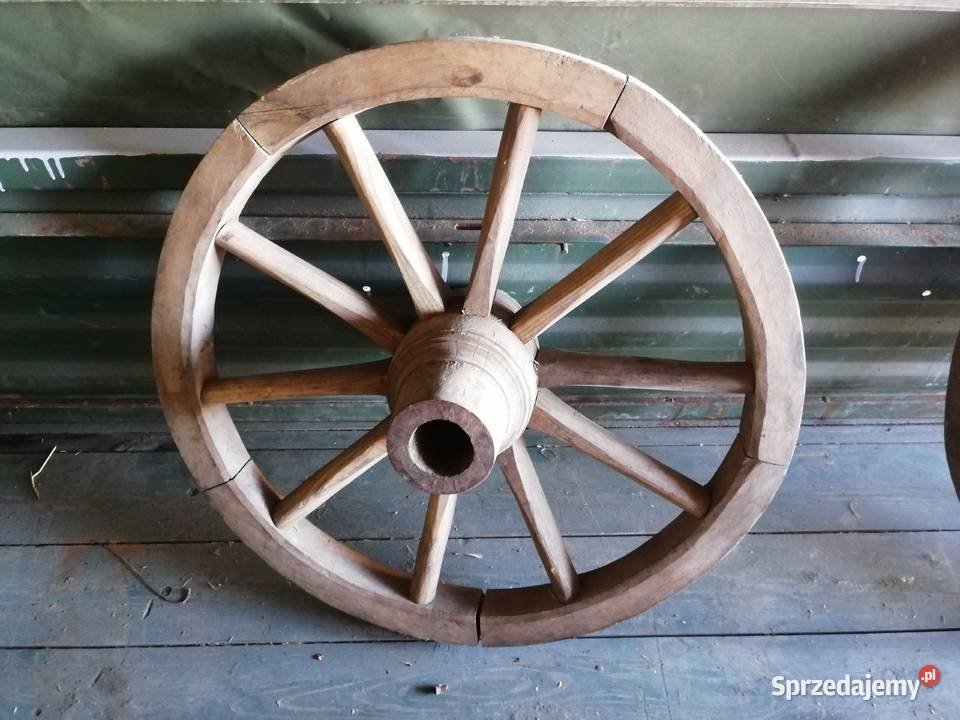 Stare drewniane koła do bryczki nieużywane 4 Kaszów sprzedam