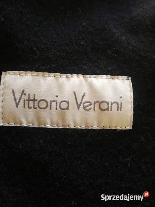 Wełniane czarne poncho Vittoria Verani plus size śląskie Kuźnia Raciborska sprzedam