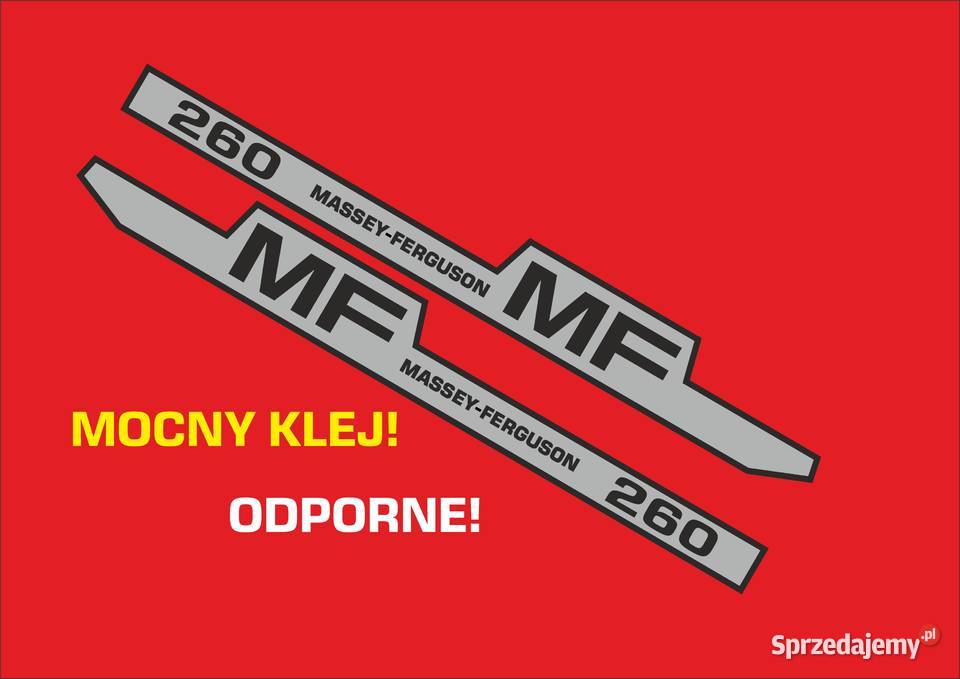 Naklejki Massey Ferguson 260 mocne zamienniki Bydgoszcz
