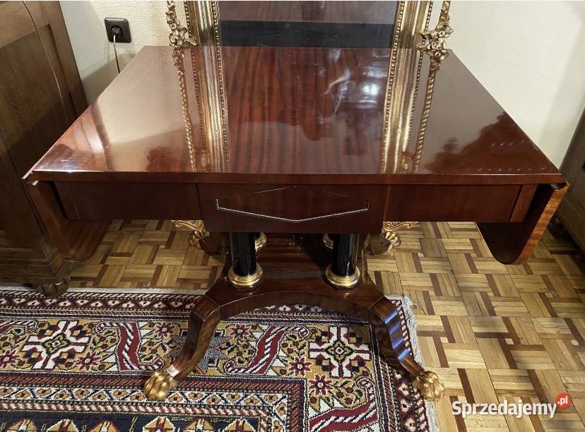 Stół klapiak biedermeier renowacji Nowy Tomyśl