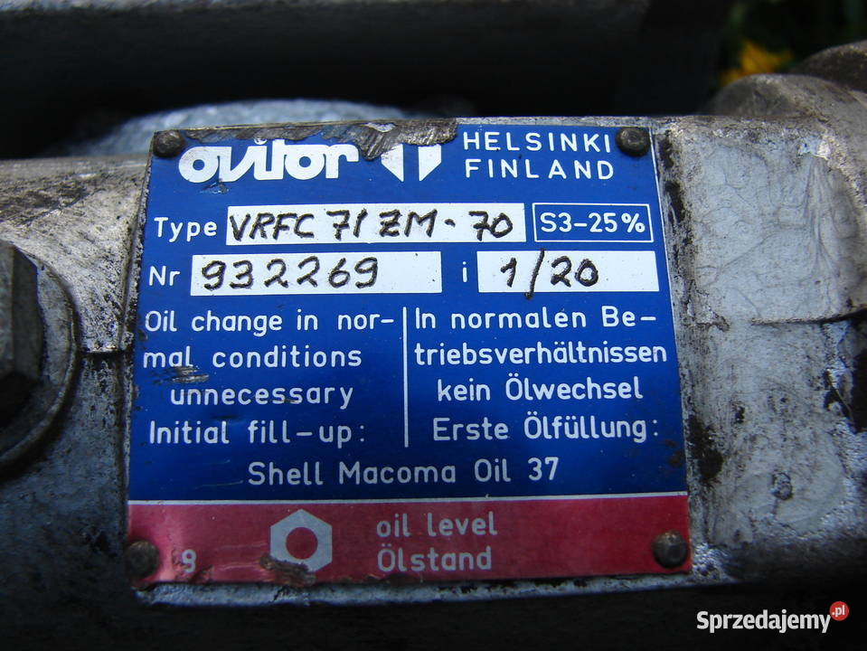 Motoreduktor przekładnia 037kW 400V 69obrmin Starogard Gdański sprzedam