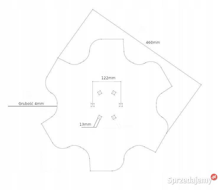 Talerz zagarniający OFAS Prawy 460mm 6 otworowy Kamionna