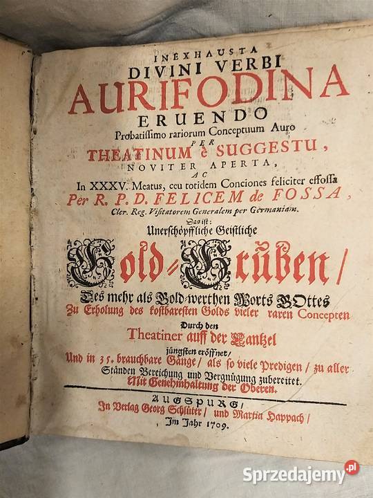 Aurifodina kopalnia złota Dzieło teologiczne F mazowieckie Warszawa