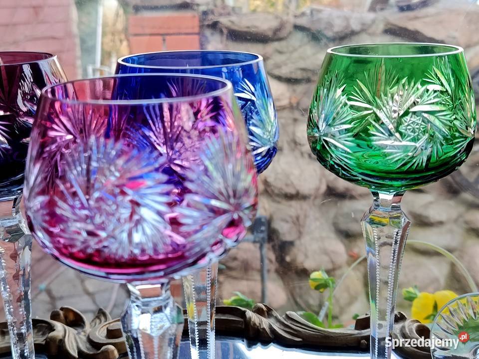 Śliczne kieliszki kryształowe Remery do wina Klenica