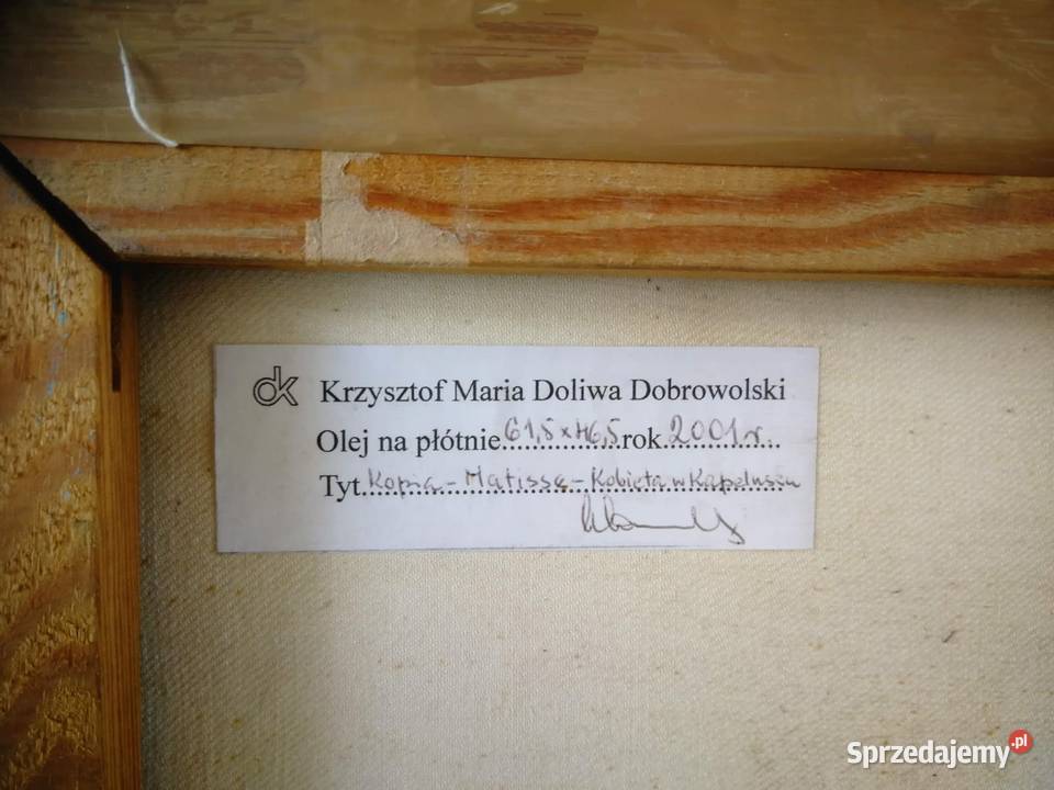 Sprzedam Olejny obraz na płótnie Kobieta w Józefów