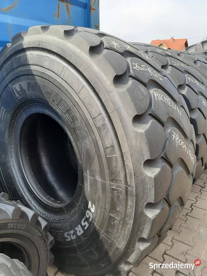 2x Opona używana przemysłowa 265R25 MICHELIN Zaścianki