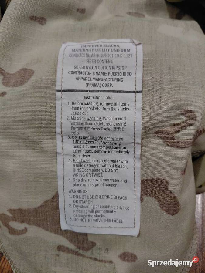 Spodnie maternity ISMUU multicam ocp Small Wrocław
