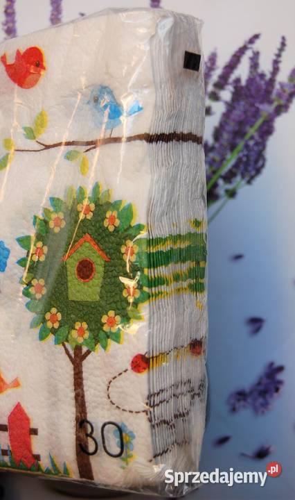 Serwetki Coctail Ravi wiosenne drzewa ptaki 30 Lublin