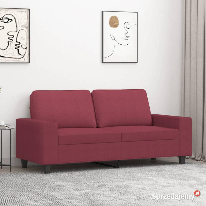Sofa 2osobowa winna czerwień 140 tapicerowana Warszawa