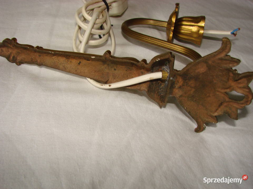 mosiężny kinkiet Oświetlenie Pruszcz Gdański