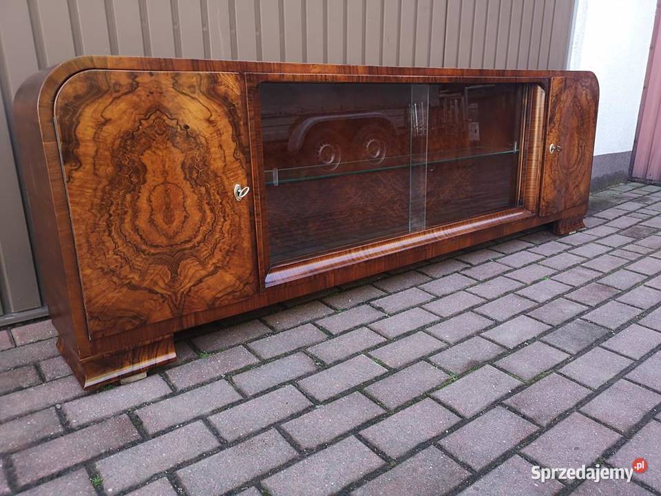 Komoda RTV Niska ARTDECO Orzech Unikat 200 Stara Swarzędz