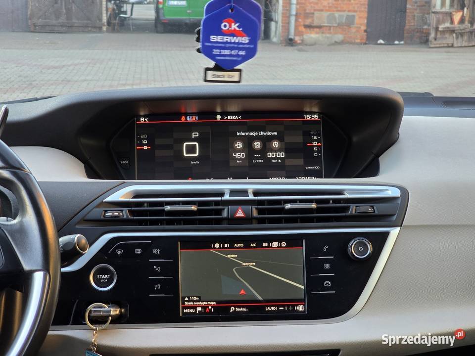 Citroen C4 Spacetourer Polski Salon BEZWYPADKOWY czujnik deszczu łódzkie Bąków Górny sprzedam