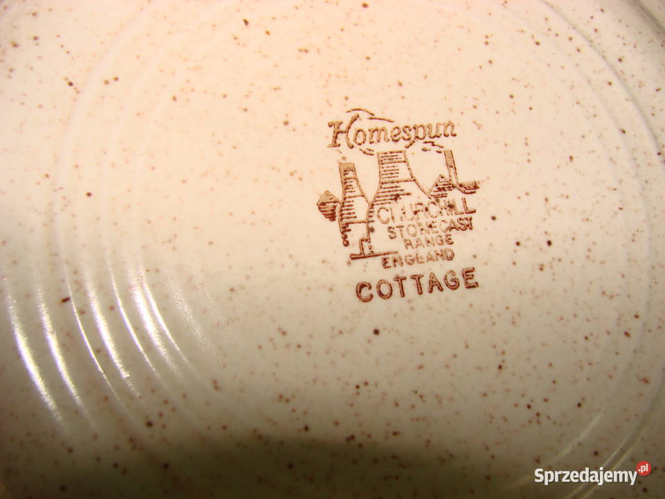 Churchill England Komespun Cottage talerz Pruszcz Gdański