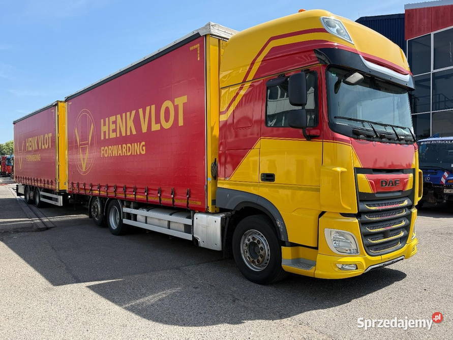 Firanka 6x2 zestaw z przyczepa DAF XF RZUR 6 Warszawa