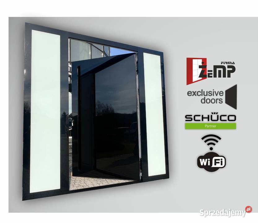 Szklane drzwi wejściowe na wymiar aluminium Budownictwo i akcesoria