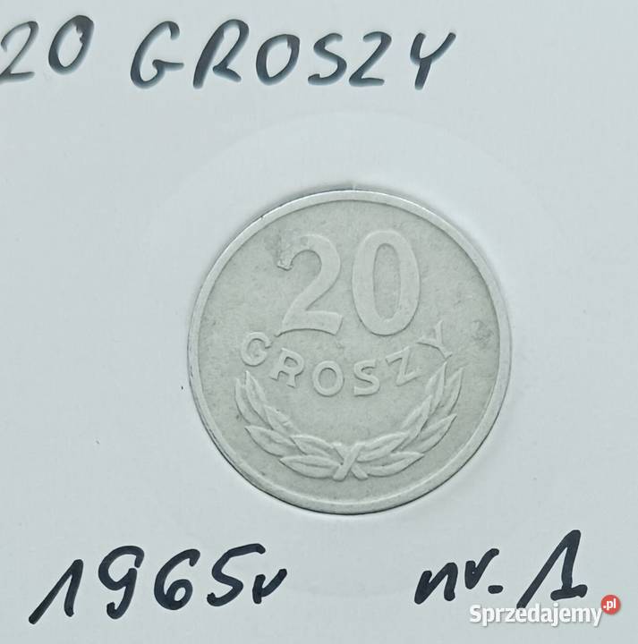 20 Groszy 1965 r 1 PRL Piękne Konin
