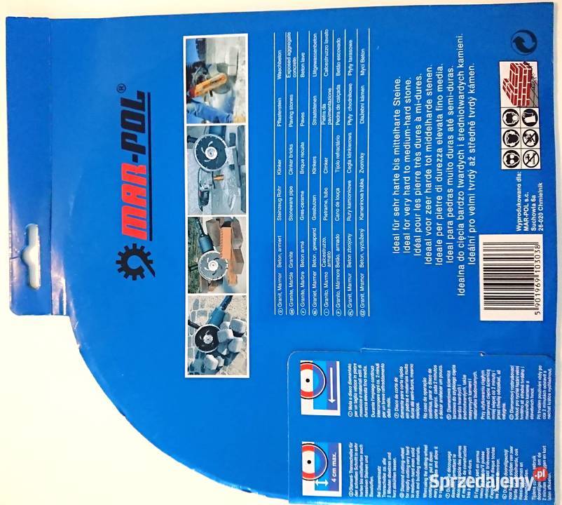 Tarcza diamentowa 230 x 222mm MarPol Pro czarna Ostrołęka