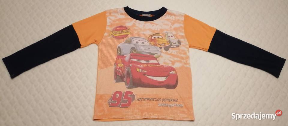 Koszulka długi rękaw do spania 116 Cars Auta chłopiec Czeladź sprzedam