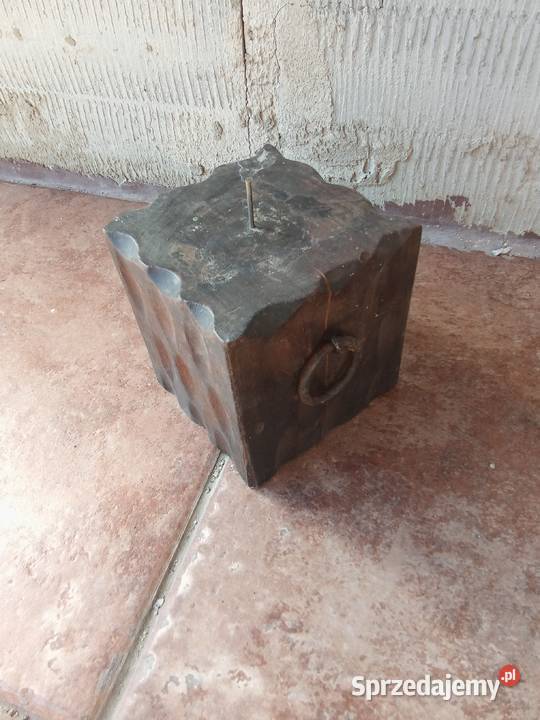 Piękny drewniany świecznik vintage handmade Grójec sprzedam