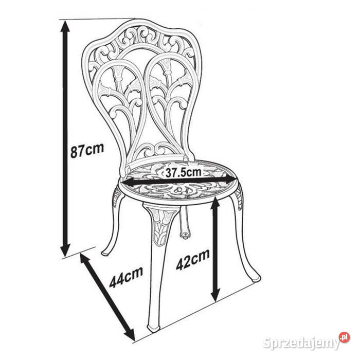 Komplet kawowy biały meble aluminiowe na balkon małopolskie Tarnów