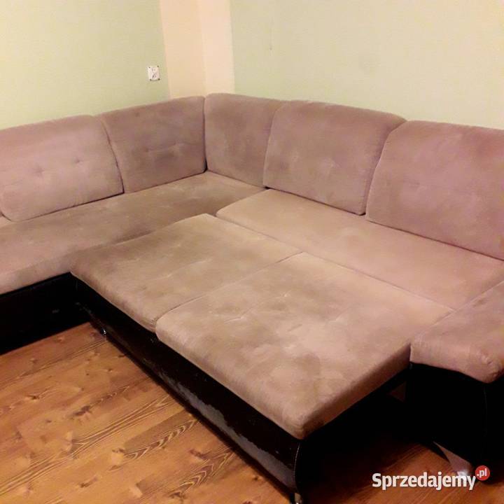 Sprzedam Narożnik z funkcją spania skóra ekologiczna