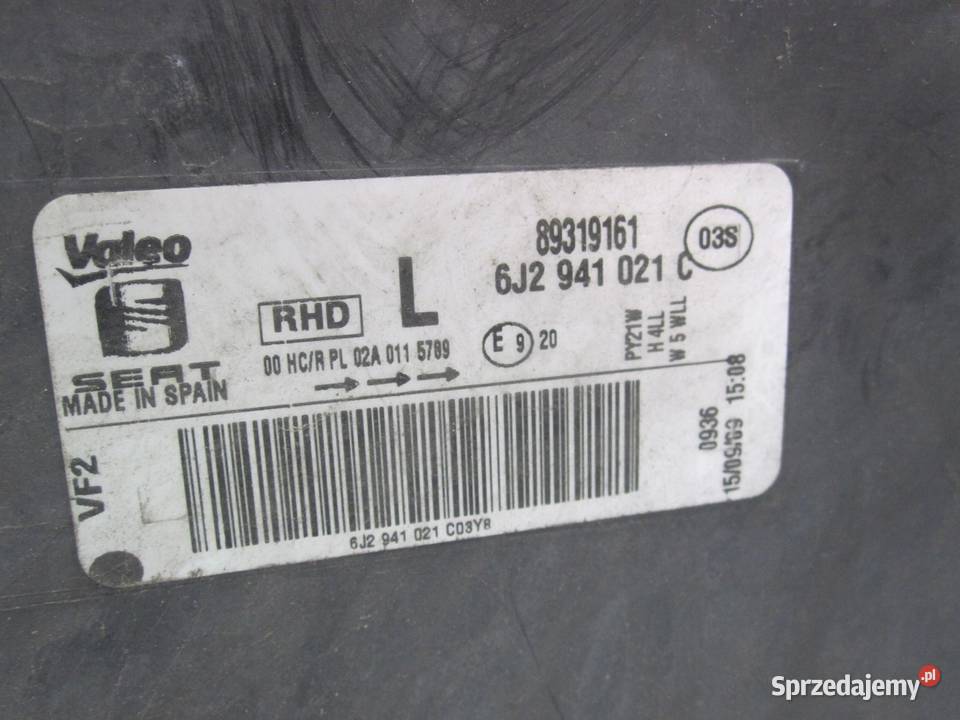 SEAT IBIZA IV 09r lampa lewa przód 6J2941021C
