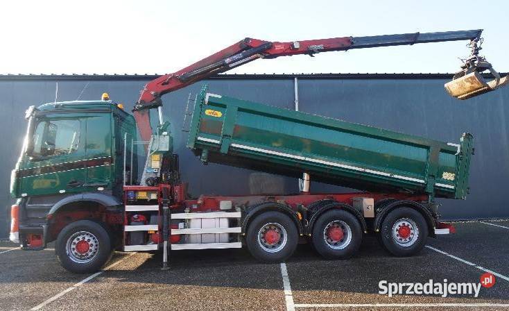 4 osiowa wywrotka 8x4 z dwigiem Z Mercedes Warszawa