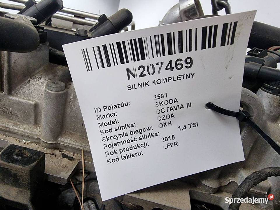SILNIK KOMPLETNY SKODA OCTAVIA III CZDA kujawsko-pomorskie Lipno
