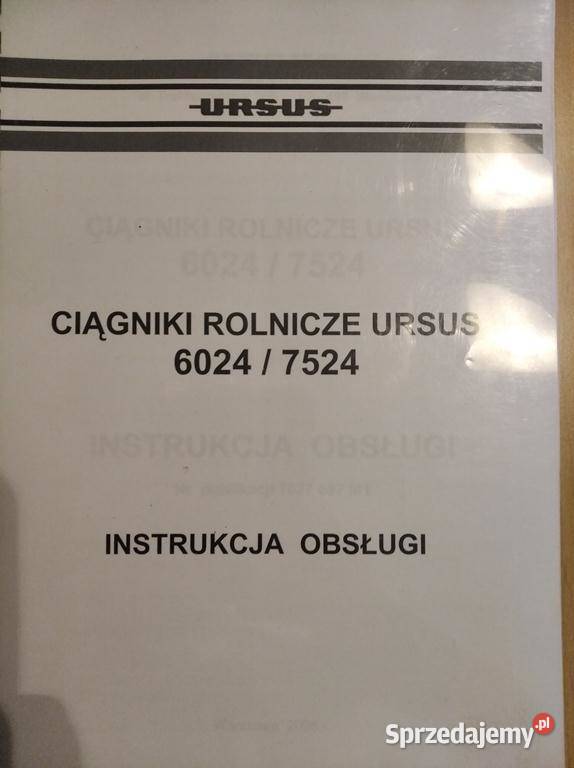 Instrukcja obsługi Ursus 60247524 oryginał 2006 Lublin