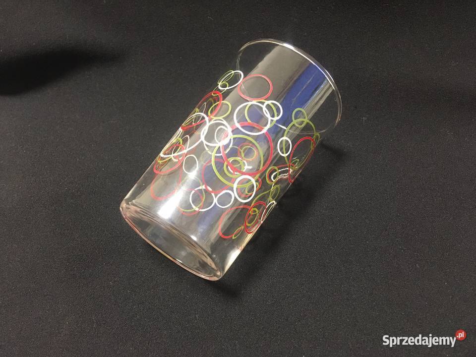 Stara szklanka PRL kółka bąbelki Porcelana i szkło sprzedam