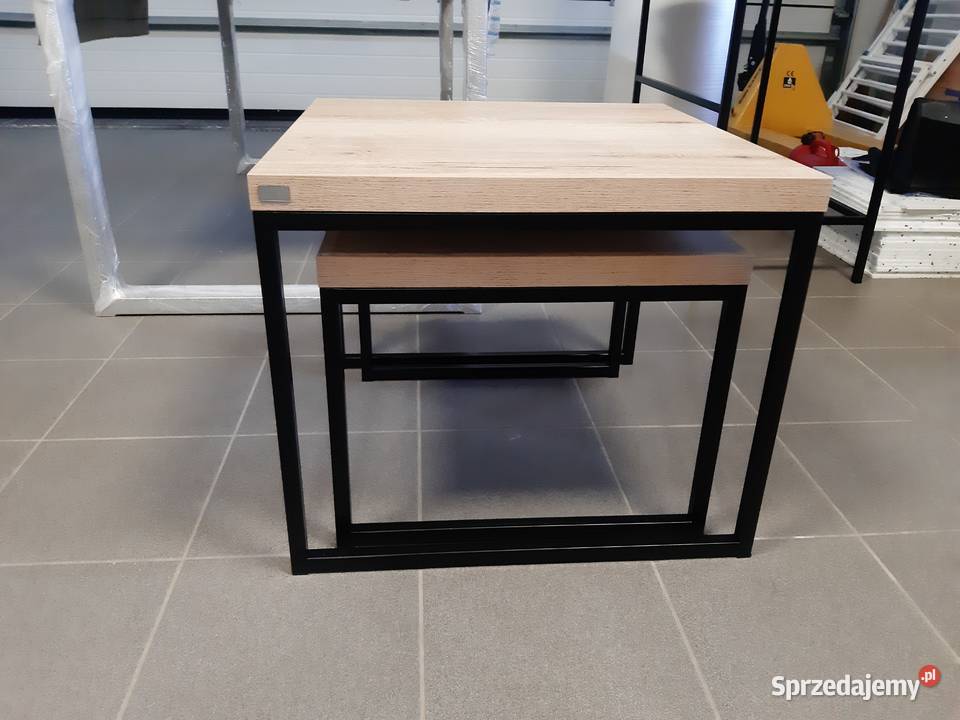 Komplet stolików kawowych egger dąb halifax 60cm Grzybno