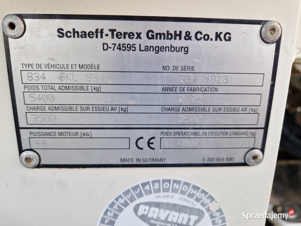 ładowarka czołowa Schaeff Terex SKL834 Spycharki łódzkie Zelów