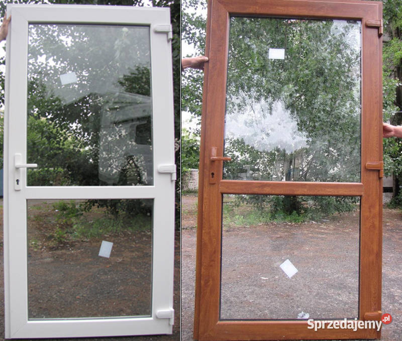 drzwi PVC złoty dąb 100x210 biurowe sklepowe PCV mazowieckie Zdunowo