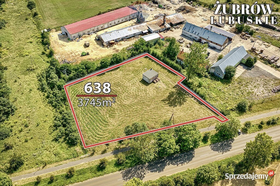 Działka inwestycyjna z WZ 3745 m Żubrów