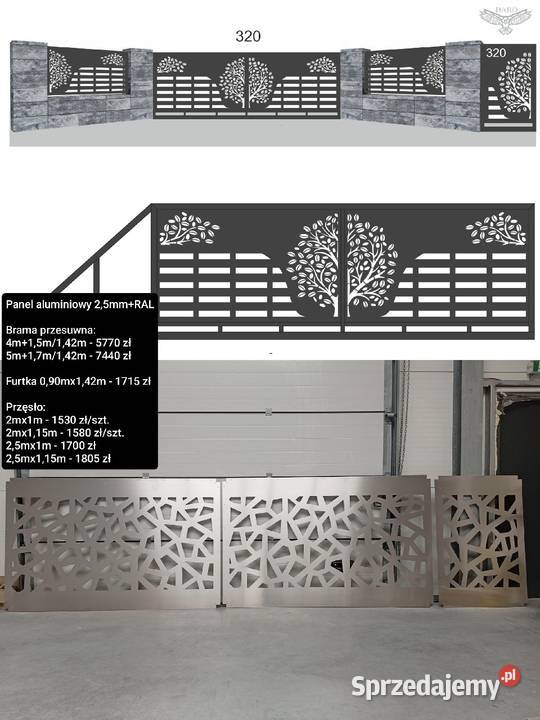 Brama przesuwna palisada pion 4mx172m PREMIUM ocynk Sokółka