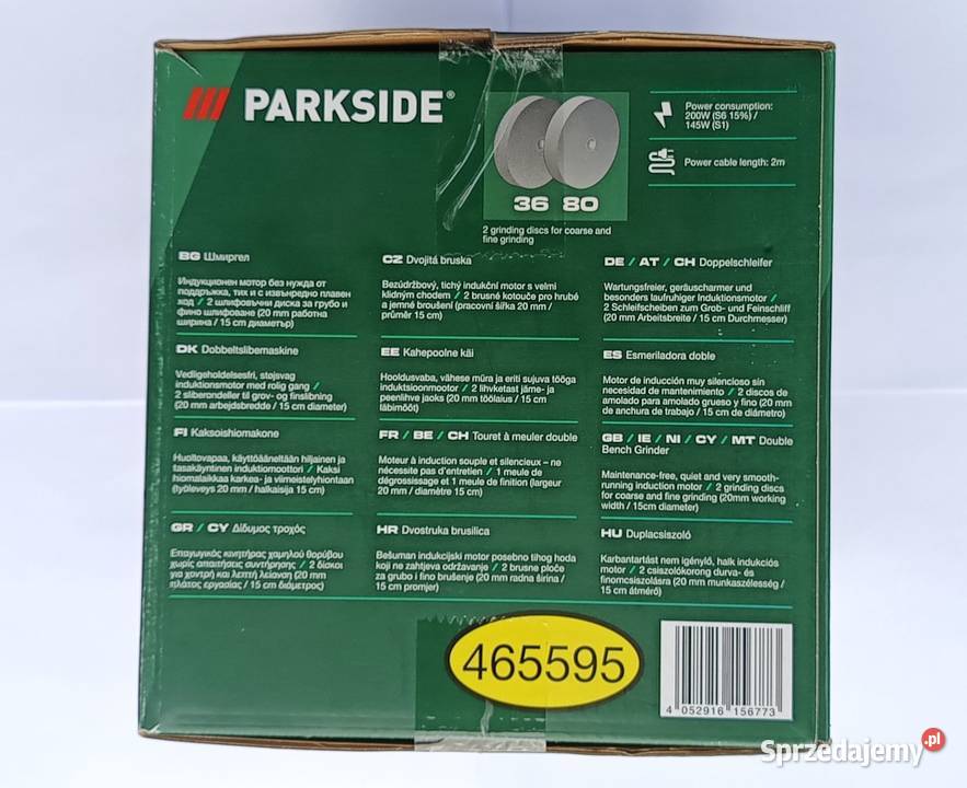 PARKSIDE szlifierka podwójna 200W fabryczny Dęblin