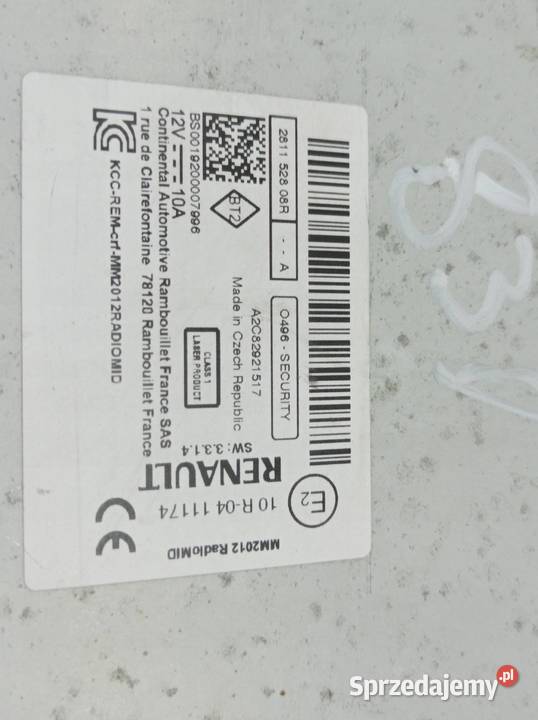 RADIO FABRYCZNE LIFT FL 281152808R Renault sprzedam