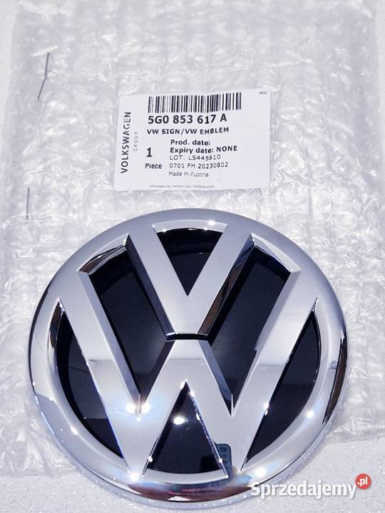 NOWY emblemat logo Volkswagen Golf VII Dąbrowa Górnicza