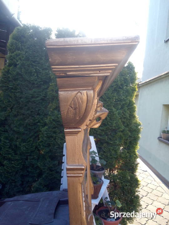 Antyczne lustro w dębowej ramie 148 x 80 Ostrów Wielkopolski