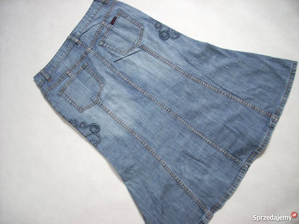 Gersha Jeans Dżinsowa spódnica Haftowana Midi 36 sprzedam