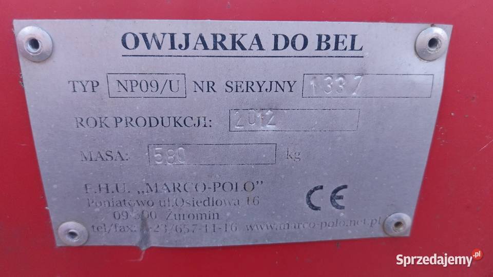 OWIJARKA do bel nieuszkodzony Przymiłowice sprzedam