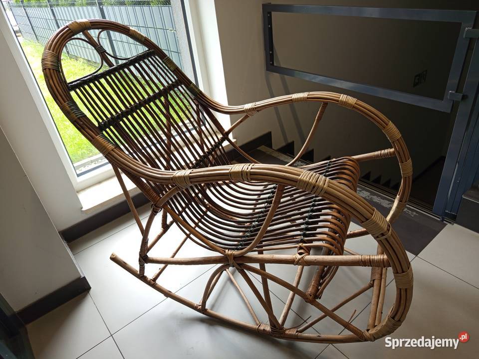 Wielki wiklinowy fotel bujany Dom i Ogród Katowice