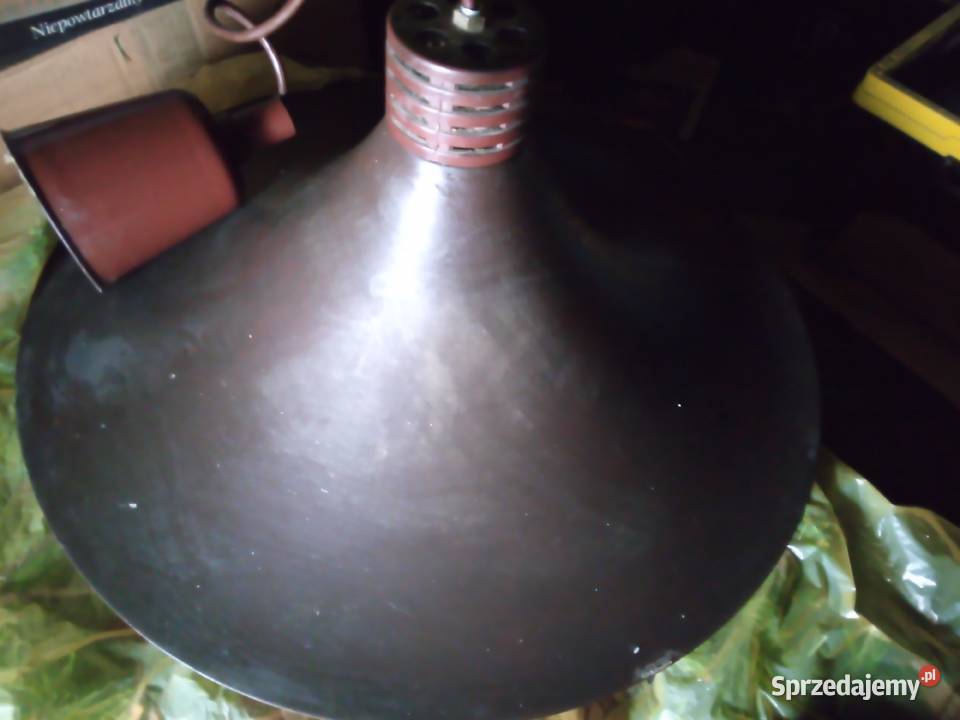 Stara metalowa lampa wisząca loft lata 70 Nakło nad Notecią sprzedam