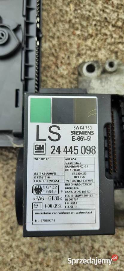 Zestaw startowy immobilizer Opel corsa C 10 Szczecin