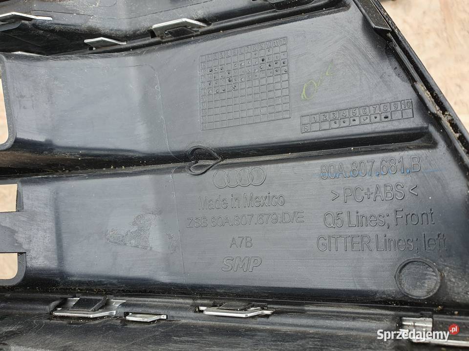 AUDI Q5 II SLINE KRATKA LEWA ZDERZAKA PRZÓD Międzychód