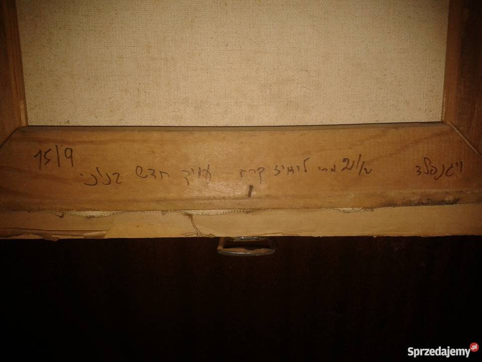 Stary obraz malowany na płótnie Malarstwo Skierbieszów sprzedam