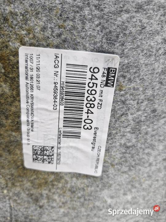 BMW X1 F48 SUFIT PODSUFITKA SZARA EVEREST GRAU
