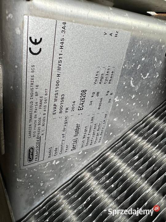 Parownik Chłodniczy Carrier DwuWentylatorowy małopolskie Olkusz
